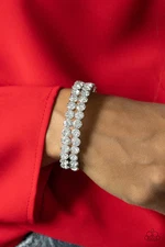 Paparazzi: Megawatt Majesty - White Bracelet