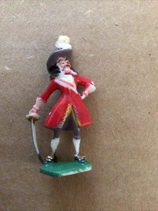 Vintage Disney Captain Hook Of Peter Pan. Miniature Figurine. Porcine Ceramic.