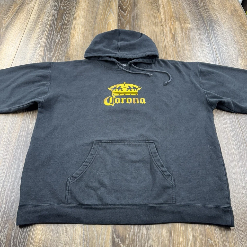 Vintage Corona Hoodie Mens XL Black Sweatshirt Beer Got Lime Bar Party Sweater - Image 3 of 4