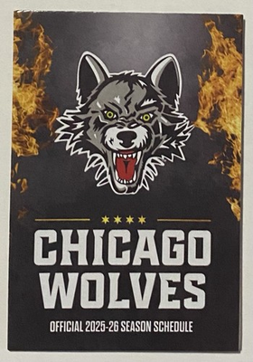 #ad 2025 2026 CHICAGO WOLVES Schedule 🏒 Minor Hockey Sked COOL‼️ $1.65