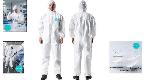 Microporous Hazmat Suit XX-Large - Durable Coverall for Painting & Maintenance image 2