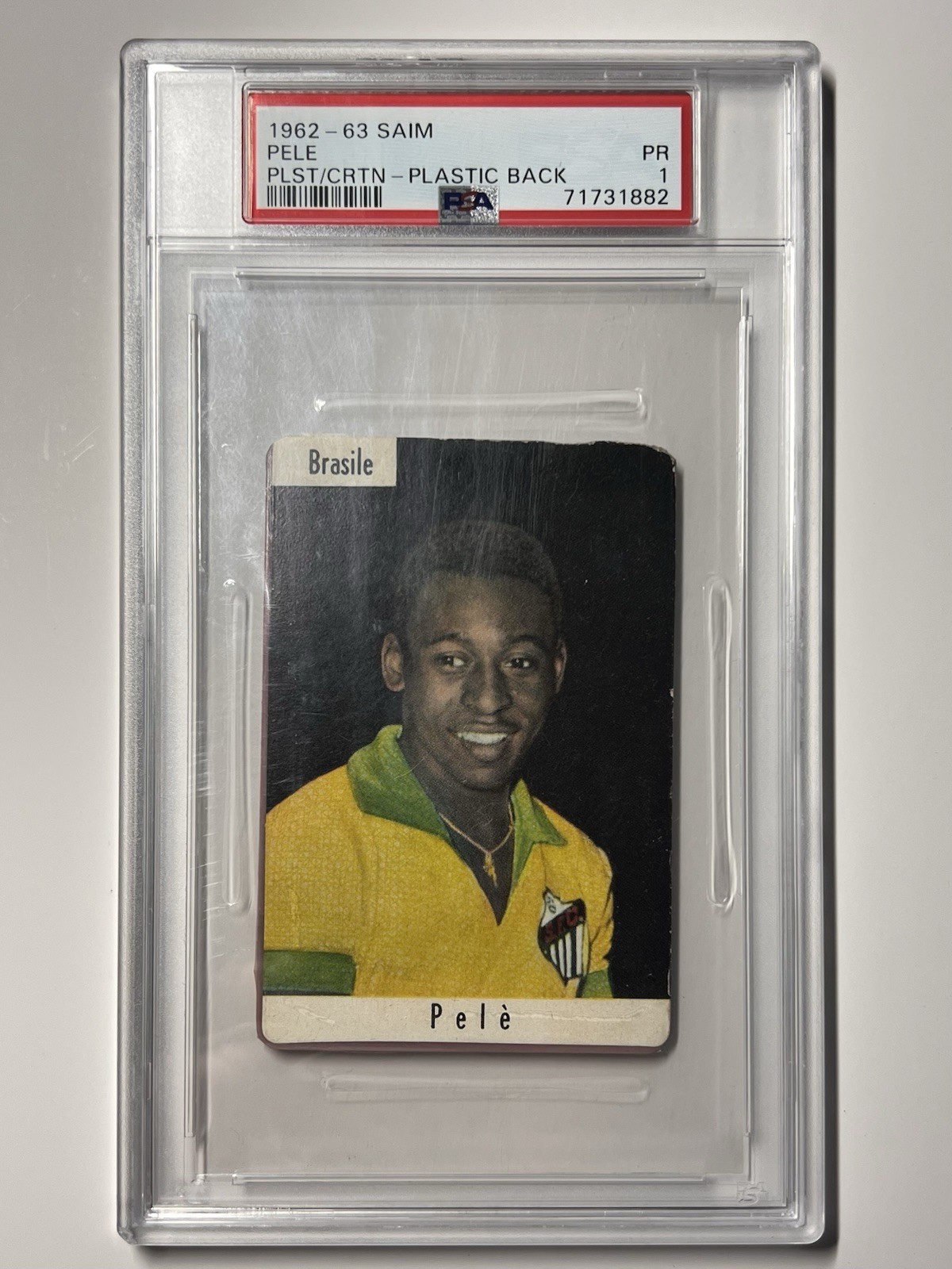 1962-63 SAIM Album Per Figurine Pele in Plastica E Cartone PSA 1 view 1