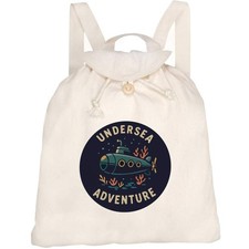 'Undersea Adventure Submarine' Canvas Rucksack / Backpack (RK00041486)