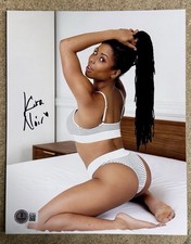 Kira Noir Ebony Chocolate Adult Film Star Signed 8X10 Photo Model W/ Beckett COA