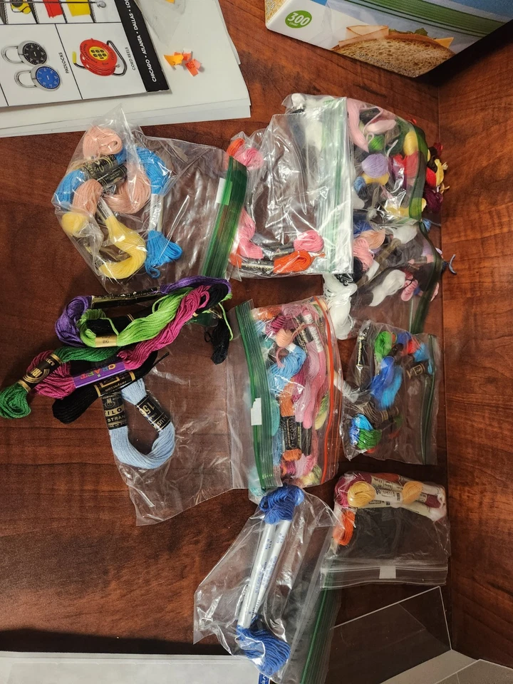 Vintage Lot Of New Embroidery Floss 38 DMC & Other Brands - Image 2 of 2