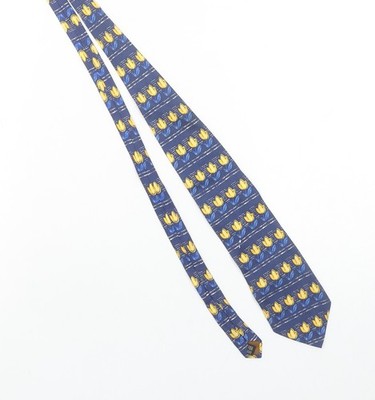 Antiche Seterie Fiorentiner Herren blau Blumen Seide Designer Krawatte