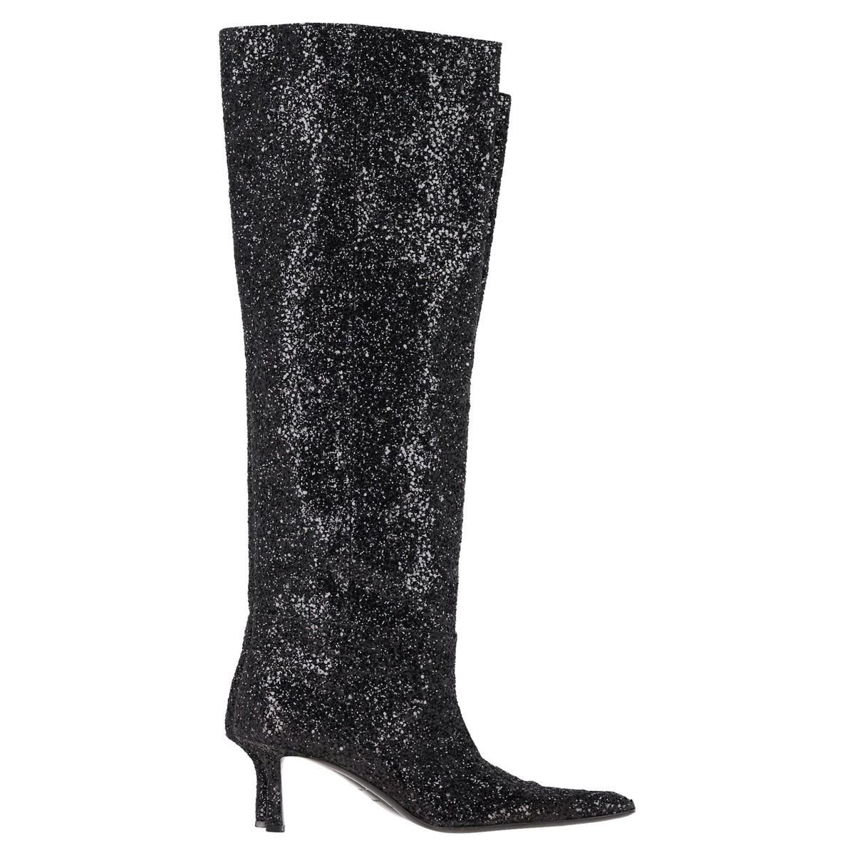 Alexander Wang Viola Slouch Knee-High Boots in Black Glitter UK - Main Image
