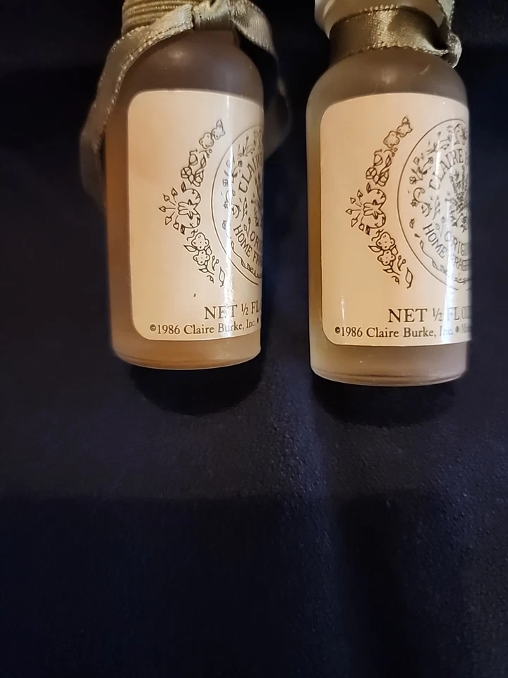 2 NOS Vintage 1980 Claire Burke Original Óleo Perfumado Caseiro 0,5 Fl Oz  - Imagem 3 de 4