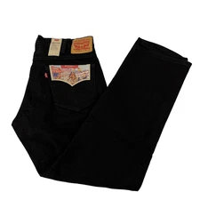 New Mens Levi’s Relaxed Western Fit Size 32x32 Strong Black Denim Jeans NWT