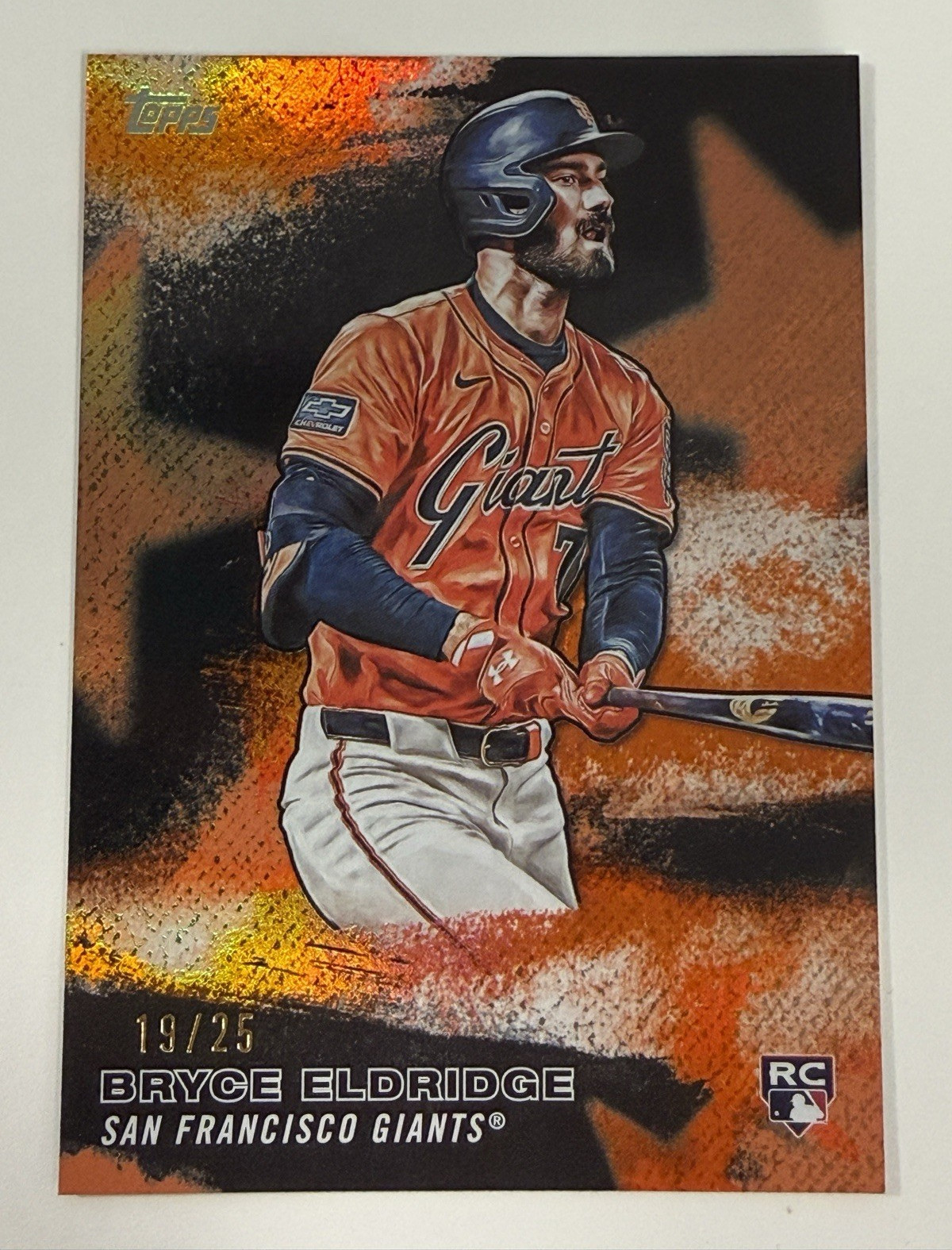 Topps 2026 Stars of MLB Bryce Eldridge Giants Orange Foil Color Match #/25