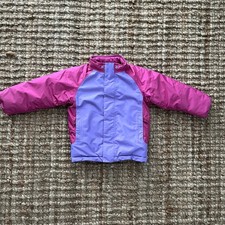 Patagonia Baby Snow Pile Jacket 3T Pink Purple Insulated Winter Coat EUC