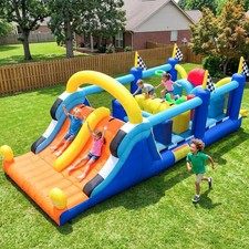 19ftx 8ft Commercial Bounce House with Blower Slide Inflatable Bouncer Castle