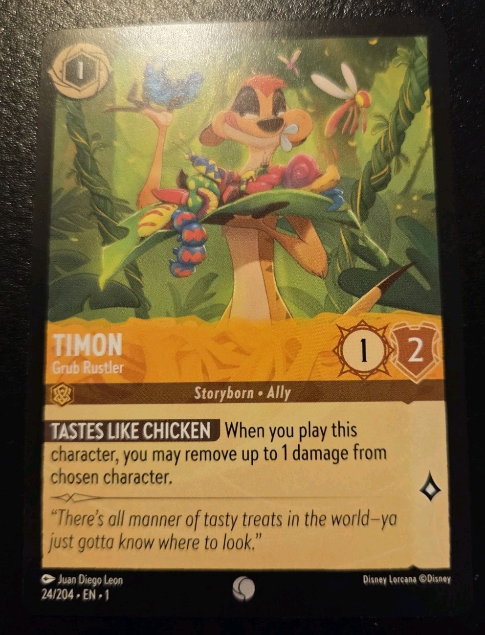 Timon - Grub Rustler 24/204 Common The First Chapter Disney Lorcana TCG