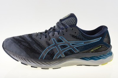 Asics Gel-Nimbus 23 Grau/Schwarz/Blau 1011B004 Herren Laufschuhe Gr. UK 11,5
