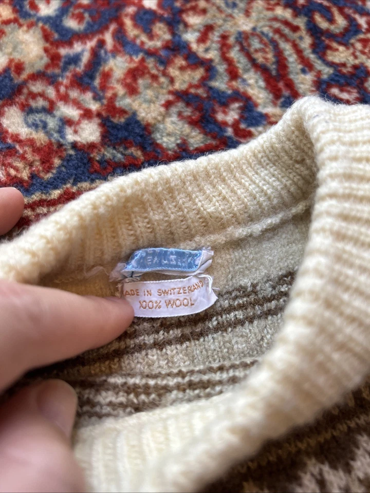 Suéter de lana vintage Saks Fifth Avenue para niños pequeños Fair Isle hecho en Bélgica Foto 3 de 4