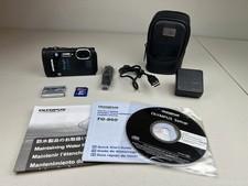 Olympus Stylus Tough TG-860 16.0MP Digital Camera - Black SD Card Charger Cable