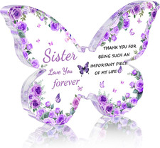 Sister Birthday Gifts, Christmas Gift for Sister from Sisters Brother, Purple Bu