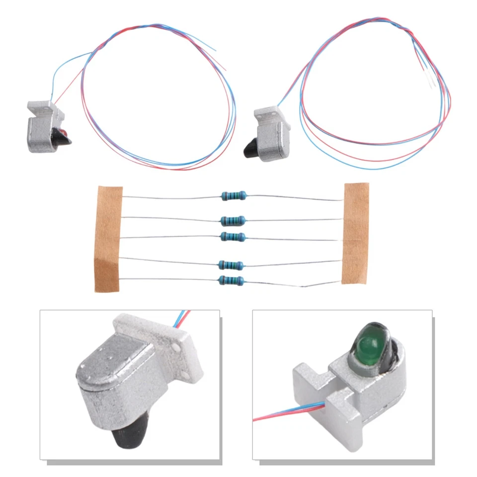 Dwarf Signals With Wires / LEDs 20mA 3V AC Or DC Green OO/HO Scale Layouts - Image 4 of 4