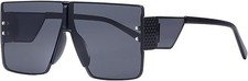 Oversized Square Sunglasses Mens Women Big Flat Top Glass All Grey