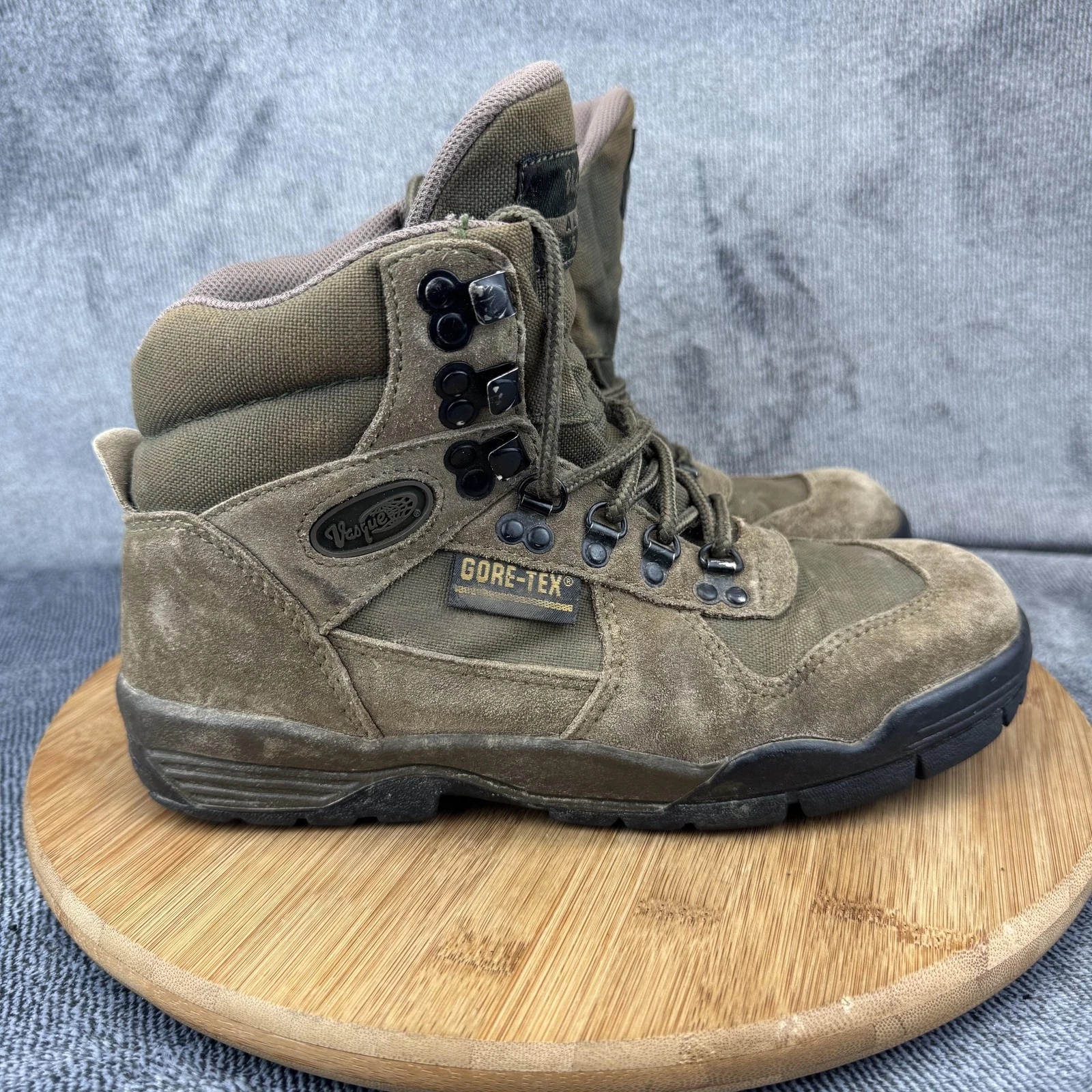 Vasque Alpha GTX Boots Mens Size 7.5 Brown Suede Hiking Lace Up Outdoor Hunting
