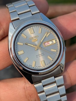 Seiko 5 Automatic 7S26-0480 Rare Gray Sunburst SNX Dial Vintage
