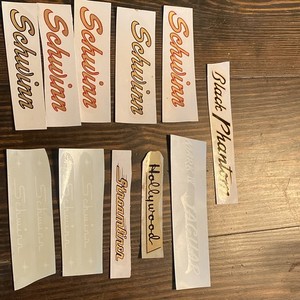 Schwinn Bicycle Vinyl Decal Sticker Lot Streamliner Hollywood Jaguar 10pc Gloss