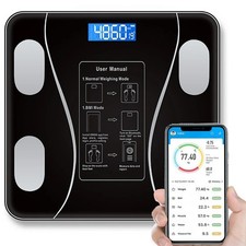 Battery Smart LCD Display Bluetooth Weight Body Fat Scale BMI Bathroom Scale