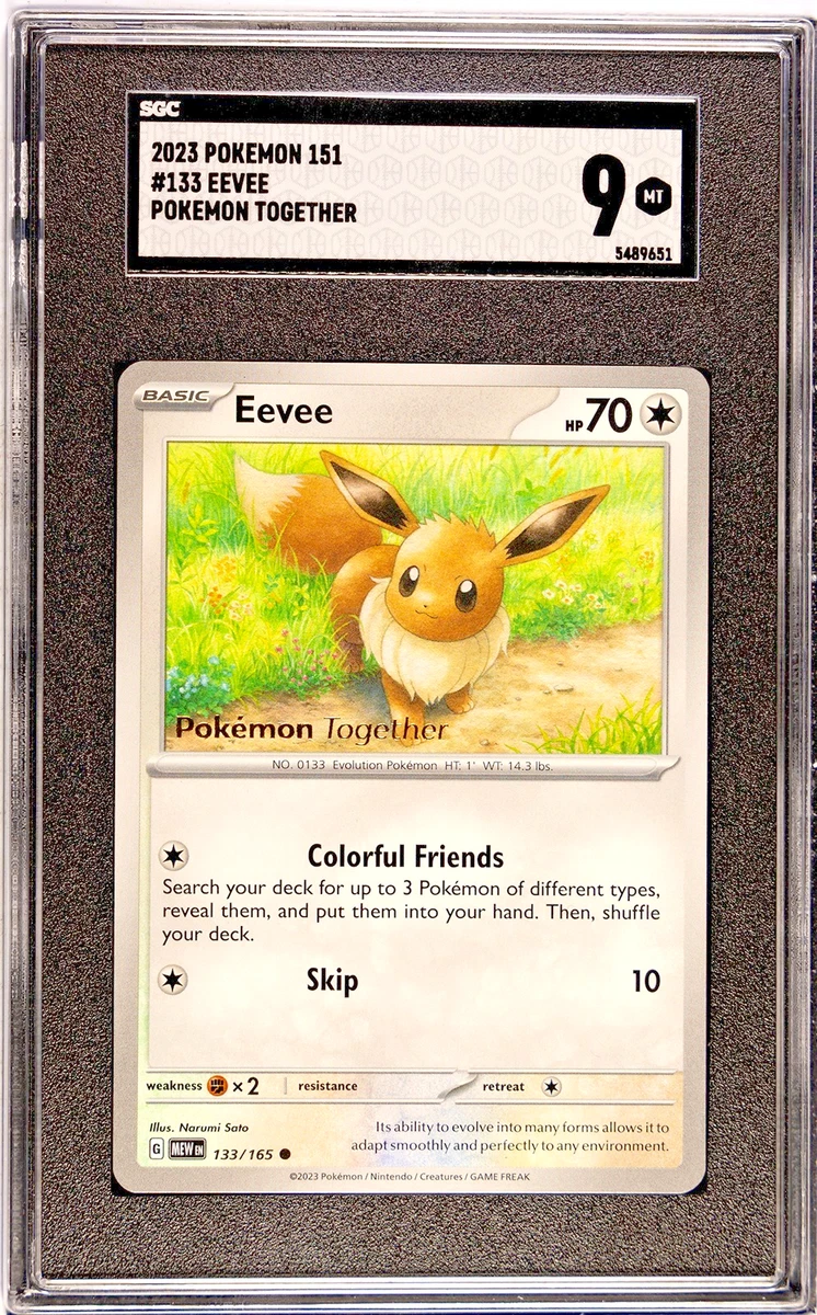 Pokémon TCG Grade 9 Eevee Individual Collectible Card Game Cards