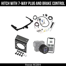 Hitch Tow PKG+ Brake Control For 14-19 Toyota Highlander 2" Tow Receiver Class 3