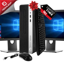HP Desktop PC i5, up to 32GB RAM, 3TB SSD, 22" LCDs, Windows 11/10 Pro