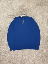 NWT Johnnie-O Medlin-SMS Sweater Men s Size Medium Cotton Blend Crewneck Blue