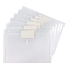 6 Pack Clear Document Folders Plastic Envelopes Poly Envelopes File Envelopes