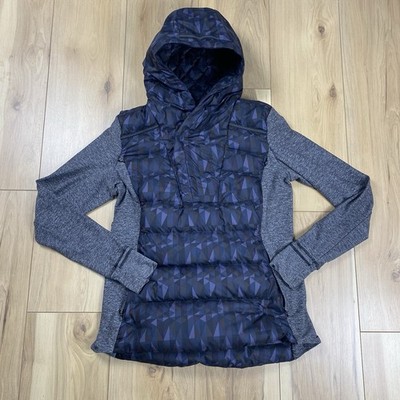 Lululemon Fluff Off Pullover Puffer Jacket  Stained Glass Love Nightfall Black 8