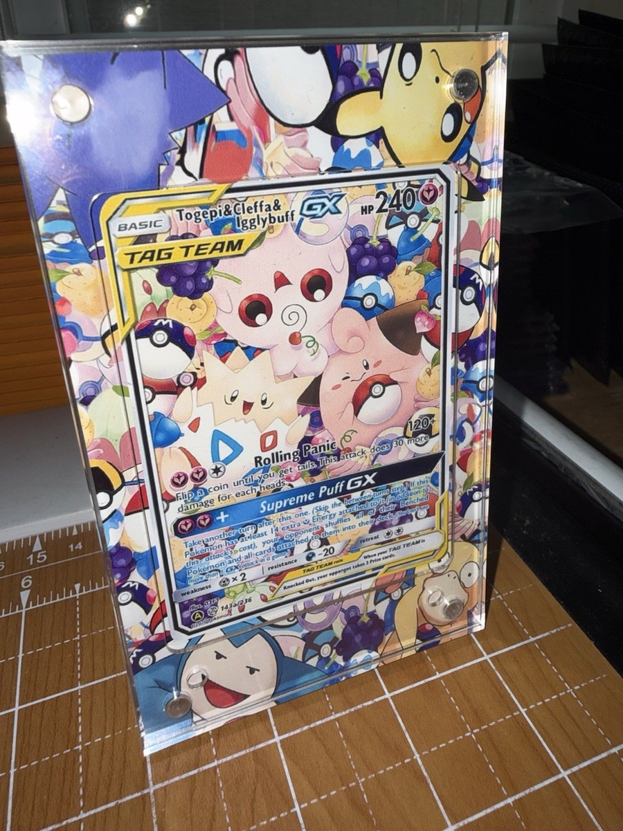 イシツブテGX TAG TEAM HP250 スリーブ入り Pokémon Togepi & Cleffa & Igglybuff GX 143A/236 Promo Holo CGC 10