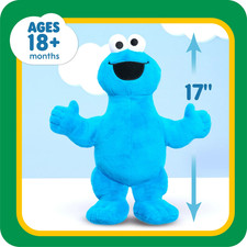 Sesame Street Cookie Monster 17" Large Plush Just Play Kids Toy New
