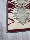 Vintage Navajo Wool Rug 23" X 38" Red Ivory Gray — photo 7