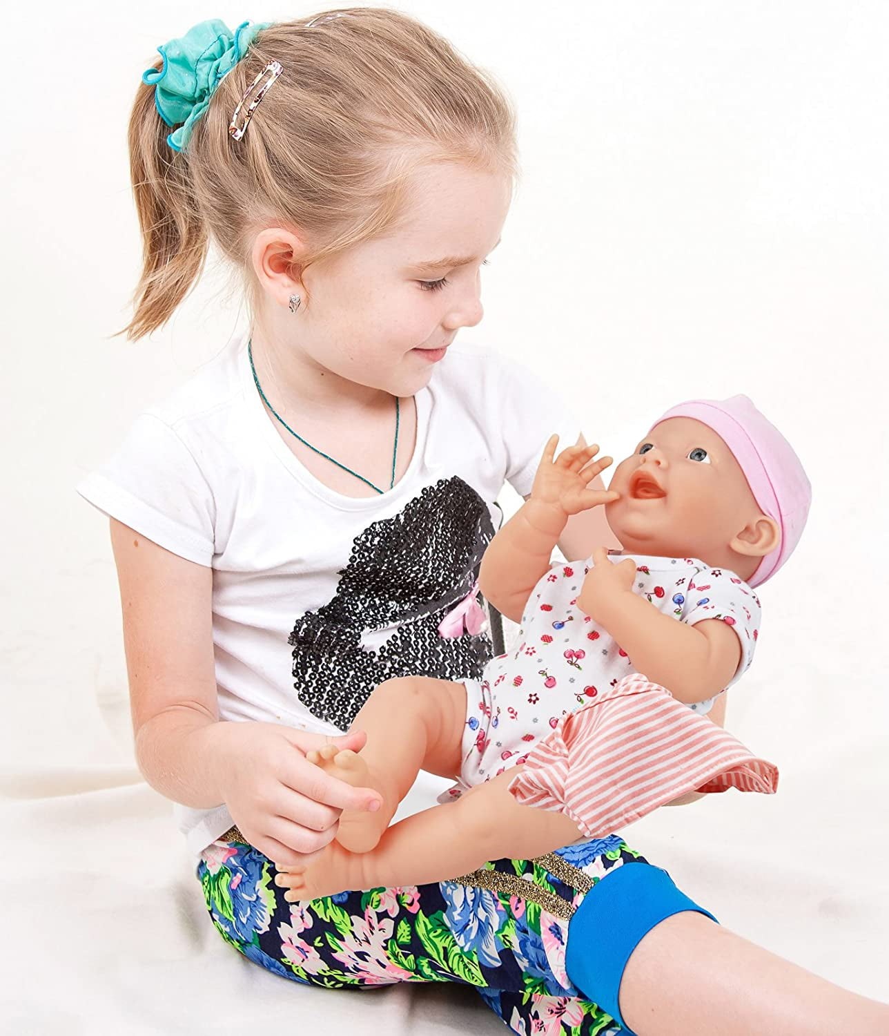 Click N' Play Newborn Baby Doll Clothes And Diaper Changing Set.