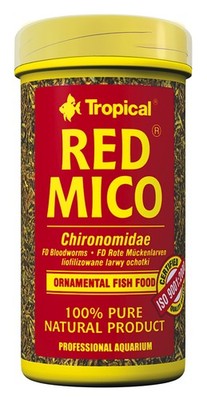 Tropical Red Mico- Fischfutter Trockenfutter Blood Worms FD Blutwürmer 100ml