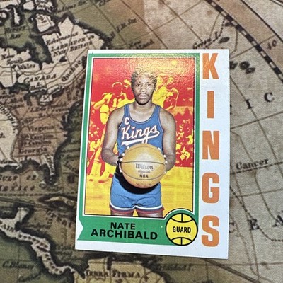 1974-75 TOPPS #170 NATE ARCHIBALD KANSAS CITY KINGS VG+/EX  HOF Free Ship