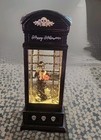 Gerson Skeleton Phone Booth LED Continually Swirling Water Dome Happy Halloween