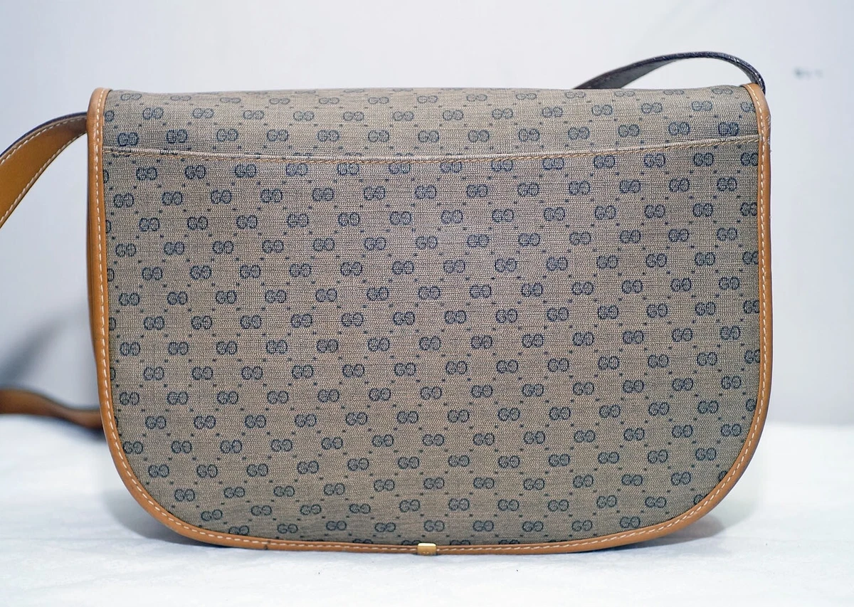 Antique and Vintage Gucci Micro gg Monogram Crossbody bag rare