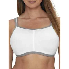 Natori L18823 Womens White Yogi Contour Convertible Sports Bra Size 32B