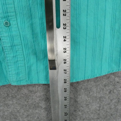 Vintage Gitano Shirt Mens Small Short Sleeve Button Up Turquoise Floral Striped - Picture 12 of 13