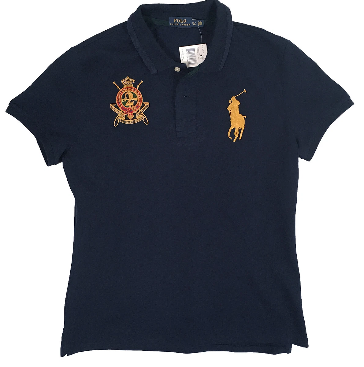 NEW Polo Ralph Lauren Womens Polo Shirt! Big Pony & Crest Number on Back