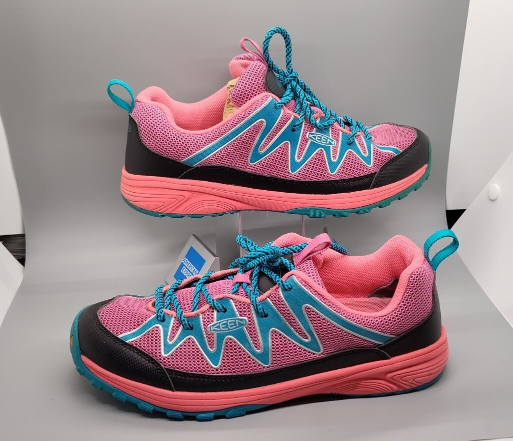 Sneakers da trekking stringate KEEN Rendezvous rosa e blu scarpe da trail running taglia 6