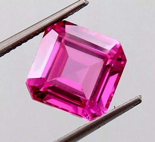 Zaffiro Rosa Naturale 7,05 Ct Forma Asscher Gemma Sciolta Certificata Con Regalo - Foto 2 di 8