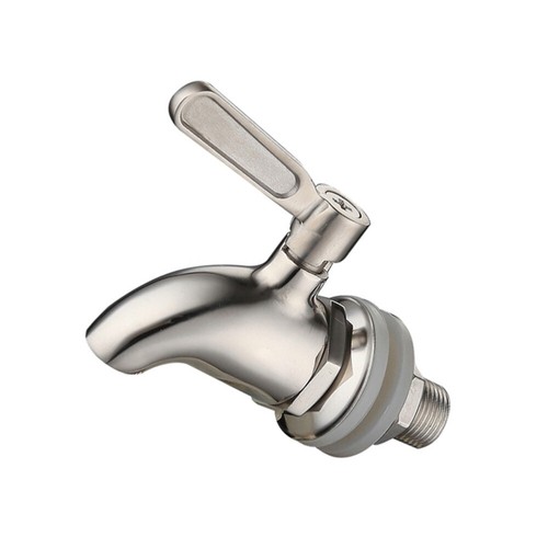 1PZ Rubinetto Acqua Acciaio Inox Rubinetto Distributore Bevande Rubinetto Ricambio Metallo - Foto 5 di 11