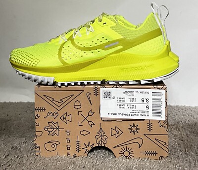 Size 5W- Nike React Pegasus Trail 4 Volt Bright Cactus Shoes DJ6159-701