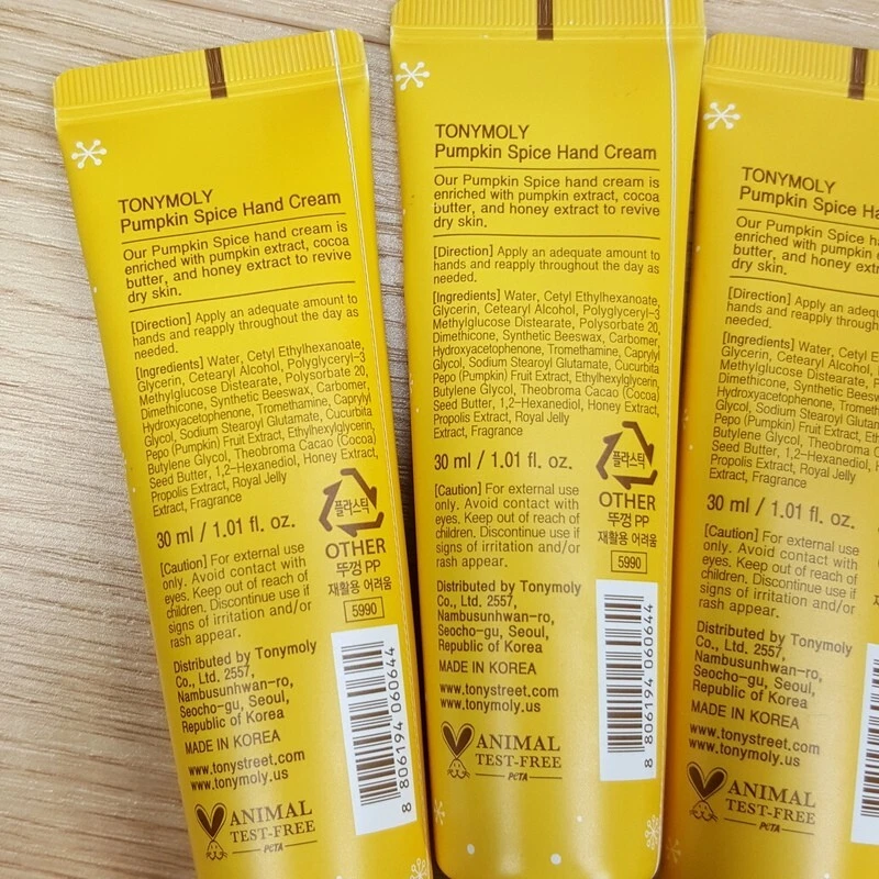 TONYMOLY Pumpkin Spice Hand Cream SET OF 5 - Image 3 of 3