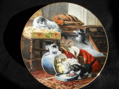 Mischief in the Hat-The Victorian Cat ,H Ronner, Bradex/WS George, Plate# 13523A